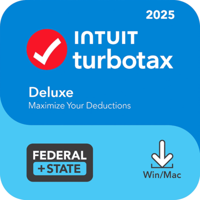 TurboTax Deluxe 2025 Download Tax Software, Federal & State Tax Return [PC/Mac Download]