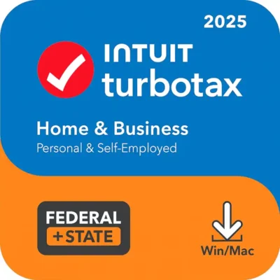 TurboTax Home & Business 2025 Download Tax Software, Federal & State Tax Return [PC/Mac Download]