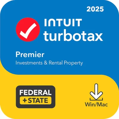 TurboTax Premier 2025 Download Tax Software, Federal & State Tax Return [PC/Mac Download]